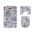 thumbnail image 1 of PUDMAD Lovely Cartoon Unicorn 3 Piece Bathroom Rugs Set Bath Rug Contour Mat and Toilet Lid Cover, 1 of 2