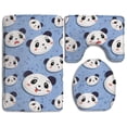 thumbnail image 1 of PUDMAD Lovely Panda 3 Piece Bathroom Rugs Set Bath Rug Contour Mat and Toilet Lid Cover, 1 of 2