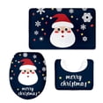 thumbnail image 1 of PUDMAD Lovely Snowman 3 Piece Bathroom Rugs Set Bath Rug Contour Mat and Toilet Lid Cover, 1 of 2