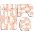 thumbnail image 1 of PUDMAD Loving Swan Heart Princess 3 Piece Bathroom Rugs Set Bath Rug Contour Mat and Toilet Lid Cover, 1 of 2