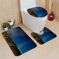 thumbnail image 1 of PUDMAD Low Angle View Silhouette Trees Against Sky at Night 3 Piece Bathroom Rugs Set Bath Rug Contour Mat and Toilet Lid Cover, 1 of 2