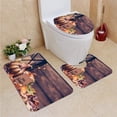 thumbnail image 1 of PUDMAD Luxurious Still Life Arrangement Thanksgiving Message Give Thanks 3 Piece Bathroom Rugs Set Bath Rug Contour Mat and Toilet Lid Cover, 1 of 2