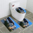 thumbnail image 1 of PUDMAD Luxury Mountain House Evening 3 Piece Bathroom Rugs Set Bath Rug Contour Mat and Toilet Lid Cover, 1 of 2