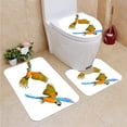 thumbnail image 1 of PUDMAD Macaw Parrot 3 Piece Bathroom Rugs Set Bath Rug Contour Mat and Toilet Lid Cover, 1 of 2