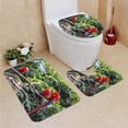 thumbnail image 1 of PUDMAD Macaw Parrot 3 Piece Bathroom Rugs Set Bath Rug Contour Mat and Toilet Lid Cover, 1 of 2