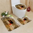 thumbnail image 1 of PUDMAD Macaws Clay Lick Peruvian Amazon Jungle Madre de Dios 3 Piece Bathroom Rugs Set Bath Rug Contour Mat and Toilet Lid Cover, 1 of 2