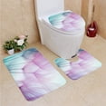 thumbnail image 1 of PUDMAD Macro Dandelion Seed 3 Piece Bathroom Rugs Set Bath Rug Contour Mat and Toilet Lid Cover, 1 of 2