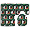 thumbnail image 1 of PUDMAD Madagascar Flag Eat Earth 3 Piece Bathroom Rugs Set Bath Rug Contour Mat and Toilet Lid Cover, 1 of 2
