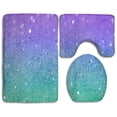 thumbnail image 1 of PUDMAD Magic Glitter 3 Piece Bathroom Rugs Set Bath Rug Contour Mat and Toilet Lid Cover, 1 of 2