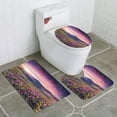 thumbnail image 1 of PUDMAD Magic Pink Rhododendron Flowers in Summer Mountain 3 Piece Bathroom Rugs Set Bath Rug Contour Mat and Toilet Lid Cover, 1 of 2