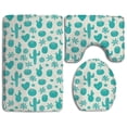 thumbnail image 1 of PUDMAD Mail Time 3 Piece Bathroom Rugs Set Bath Rug Contour Mat and Toilet Lid Cover, 1 of 2