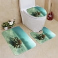 thumbnail image 1 of PUDMAD Maja squinado 3 Piece Bathroom Rugs Set Bath Rug Contour Mat and Toilet Lid Cover, 1 of 2