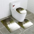 thumbnail image 1 of PUDMAD Majestic Mountain View in Fog and Trees 3 Piece Bathroom Rugs Set Bath Rug Contour Mat and Toilet Lid Cover, 1 of 2