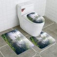thumbnail image 1 of PUDMAD Majestic Mountain View in Fog and Trees 3 Piece Bathroom Rugs Set Bath Rug Contour Mat and Toilet Lid Cover, 1 of 2