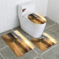 thumbnail image 1 of PUDMAD Majestic Mountains Landscape in Morning 3 Piece Bathroom Rugs Set Bath Rug Contour Mat and Toilet Lid Cover, 1 of 2