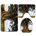 thumbnail image 1 of PUDMAD Majestic Oak Tree on Grass Estonia Northern Europe Rural in Summer Landscape 3 Piece Bathroom Rugs Set Bath Rug Contour Mat and Toilet Lid Cover, 1 of 2