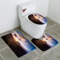 thumbnail image 1 of PUDMAD Majestic Sunset Over Mountains 3 Piece Bathroom Rugs Set Bath Rug Contour Mat and Toilet Lid Cover, 1 of 2