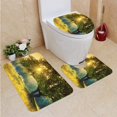 thumbnail image 1 of PUDMAD Majestic Tree Against Sun During Colorful Sunset 3 Piece Bathroom Rugs Set Bath Rug Contour Mat and Toilet Lid Cover, 1 of 2