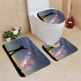 thumbnail image 1 of PUDMAD Man Looking Up Milky Way 3 Piece Bathroom Rugs Set Bath Rug Contour Mat and Toilet Lid Cover, 1 of 2