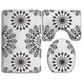 thumbnail image 1 of PUDMAD Mandalas 3 Piece Bathroom Rugs Set Bath Rug Contour Mat and Toilet Lid Cover, 1 of 2