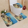 thumbnail image 1 of PUDMAD Mandarinfish Near sea Bottom 3 Piece Bathroom Rugs Set Bath Rug Contour Mat and Toilet Lid Cover, 1 of 2