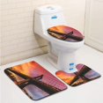 thumbnail image 1 of PUDMAD Manhattan Bridge in New York City 3 Piece Bathroom Rugs Set Bath Rug Contour Mat and Toilet Lid Cover, 1 of 2