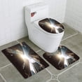 thumbnail image 1 of PUDMAD Manhattan Office Building from Below 3 Piece Bathroom Rugs Set Bath Rug Contour Mat and Toilet Lid Cover, 1 of 2