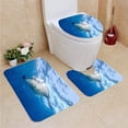 thumbnail image 1 of PUDMAD Manta Ray Near Surface 3 Piece Bathroom Rugs Set Bath Rug Contour Mat and Toilet Lid Cover, 1 of 2