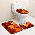 thumbnail image 1 of PUDMAD Maple Leaf Autumn 3 Piece Bathroom Rugs Set Bath Rug Contour Mat and Toilet Lid Cover, 1 of 2