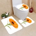 thumbnail image 1 of PUDMAD Marigold 3 Piece Bathroom Rugs Set Bath Rug Contour Mat and Toilet Lid Cover, 1 of 2