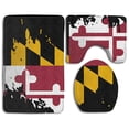 thumbnail image 1 of PUDMAD Maryland 3 Piece Bathroom Rugs Set Bath Rug Contour Mat and Toilet Lid Cover, 1 of 2