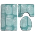 thumbnail image 1 of PUDMAD Mason Jars 3 Piece Bathroom Rugs Set Bath Rug Contour Mat and Toilet Lid Cover, 1 of 2