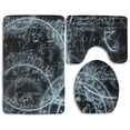 thumbnail image 1 of PUDMAD Mathematical Formula 3 Piece Bathroom Rugs Set Bath Rug Contour Mat and Toilet Lid Cover, 1 of 2