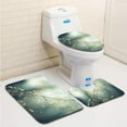 thumbnail image 1 of PUDMAD Meadow 3 Piece Bathroom Rugs Set Bath Rug Contour Mat and Toilet Lid Cover, 1 of 2