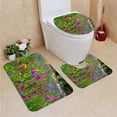 thumbnail image 1 of PUDMAD Meadow Mountain Wildflowers 3 Piece Bathroom Rugs Set Bath Rug Contour Mat and Toilet Lid Cover, 1 of 2