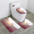 thumbnail image 1 of PUDMAD Meadows at Sunrise at Nature 3 Piece Bathroom Rugs Set Bath Rug Contour Mat and Toilet Lid Cover, 1 of 2