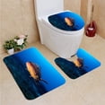 thumbnail image 1 of PUDMAD Mediterranean Grouper 3 Piece Bathroom Rugs Set Bath Rug Contour Mat and Toilet Lid Cover, 1 of 2