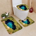 thumbnail image 1 of PUDMAD Melissani Cave Kefalonia 3 Piece Bathroom Rugs Set Bath Rug Contour Mat and Toilet Lid Cover, 1 of 2