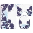 thumbnail image 1 of PUDMAD Miami South American Plant Forest Tropic Natural Palm Trees 3 Piece Bathroom Rugs Set Bath Rug Contour Mat and Toilet Lid Cover, 1 of 2