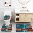 thumbnail image 1 of PUDMAD Mid Autumn Festival Pavilion Prince Teng and brige Across to Yangtze River Under 3 Piece Bathroom Rugs Set Bath Rug Contour Mat and Toilet Lid Cover, 1 of 2