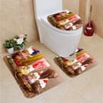 thumbnail image 1 of PUDMAD Milkshake Sundae Banana Split 3 Piece Bathroom Rugs Set Bath Rug Contour Mat and Toilet Lid Cover, 1 of 2