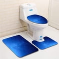 thumbnail image 1 of PUDMAD Milky Way 3 Piece Bathroom Rugs Set Bath Rug Contour Mat and Toilet Lid Cover, 1 of 2