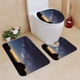 thumbnail image 1 of PUDMAD Milky Way Ice Lake in Winter Grassland 3 Piece Bathroom Rugs Set Bath Rug Contour Mat and Toilet Lid Cover, 1 of 2