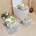 thumbnail image 1 of PUDMAD Mint ice Cream in Bowl a Gray Copy Space Food 3 Piece Bathroom Rugs Set Bath Rug Contour Mat and Toilet Lid Cover, 1 of 2