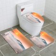 thumbnail image 1 of PUDMAD Misty Morning View at Hong Kong City 3 Piece Bathroom Rugs Set Bath Rug Contour Mat and Toilet Lid Cover, 1 of 2