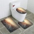 thumbnail image 1 of PUDMAD Misty Road in Mountains 3 Piece Bathroom Rugs Set Bath Rug Contour Mat and Toilet Lid Cover, 1 of 2