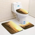 thumbnail image 1 of PUDMAD Misty Sunrise Over Field 3 Piece Bathroom Rugs Set Bath Rug Contour Mat and Toilet Lid Cover, 1 of 2