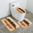 thumbnail image 1 of PUDMAD Misty Sunrise at Lake in Algonquin Provincial Park Ontario Canada 3 Piece Bathroom Rugs Set Bath Rug Contour Mat and Toilet Lid Cover, 1 of 2