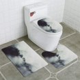 thumbnail image 1 of PUDMAD Misty mountan Landscape 3 Piece Bathroom Rugs Set Bath Rug Contour Mat and Toilet Lid Cover, 1 of 2
