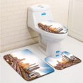 thumbnail image 1 of PUDMAD Modern Buildings in Midtown Modern City 3 Piece Bathroom Rugs Set Bath Rug Contour Mat and Toilet Lid Cover, 1 of 2